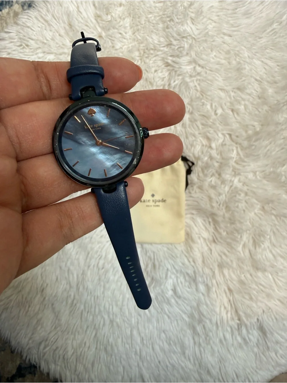 NWT Kate Spade Navy Leather Strap Watch